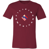 Filpino American in Circle Flags Unisex Jersey T-Shirt